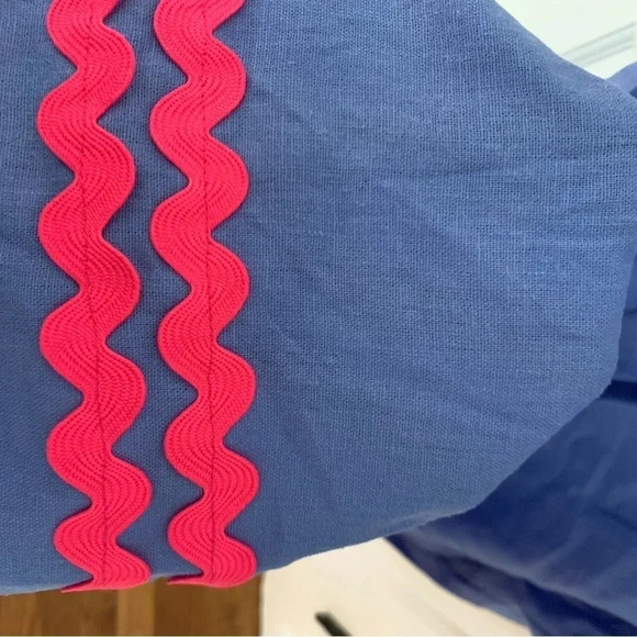 Sail to Sable Smocked Flutter Sleeve Dress with Ric Rac Trim NWT Size Small - Picture 6 of 8